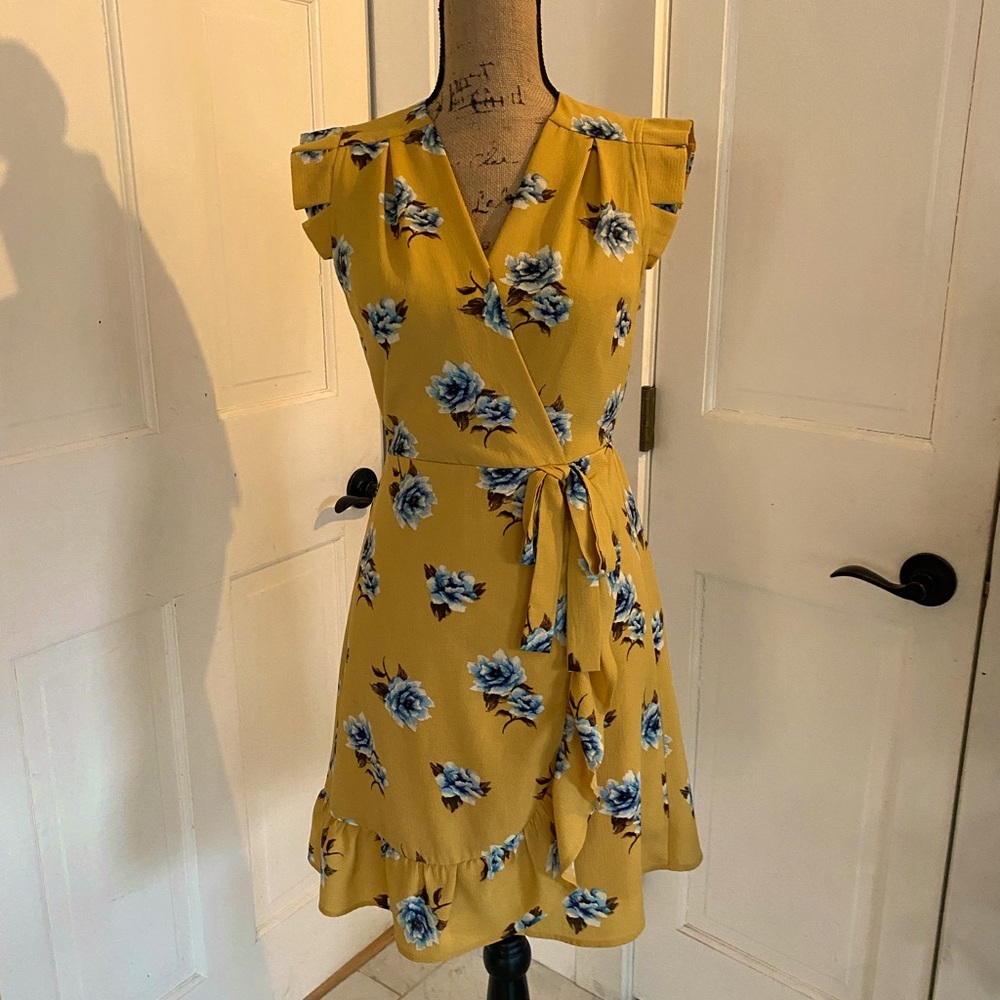 Mustard Yellow Monteau Dress